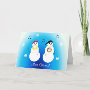 Cartão De Festividades Rappers Bonecos de Neve
