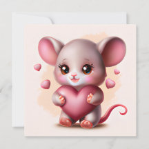 Rato de bebê mais leve com coração de Namorados