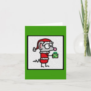 Cartão De Festividades Rato de Natal