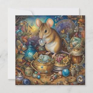 Cartão De Festividades Rato de Natal