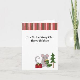 Cartão De Festividades Rato de Natal