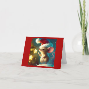 Cartão De Festividades Rato de Natal 1