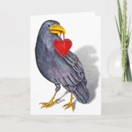 Cartão De Festividades Raven Heart Card