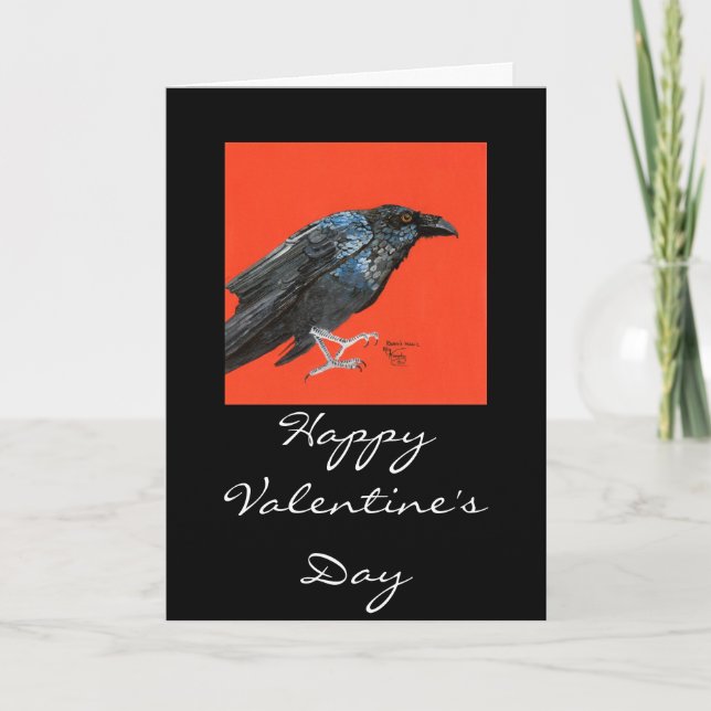 Cartão De Festividades Raven's Magic, Happy Valentine'sDay (Frente)