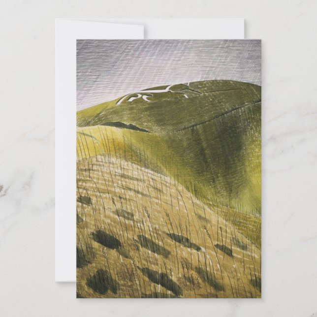 Cartão De Festividades Ravilious - The Vale of the White Horse (Frente)