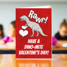 Rawr Tyrannosaurus T Rex Valentine's Day Kids Boys