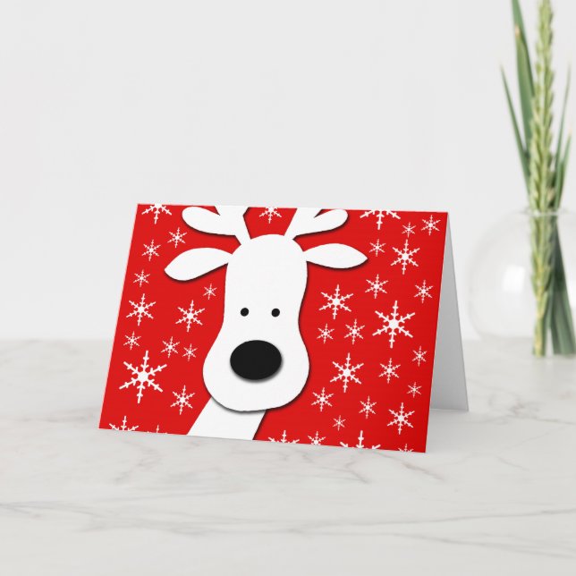 Cartão De Festividades Ré de Natal - vermelha (Frente)