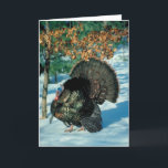 Cartão De Festividades Real Turkey Christmas Thanksgiving Winter Xmas<br><div class="desc">Real Turkey Christmas Thanksgiving Winter Xmas Snow Forest</div>