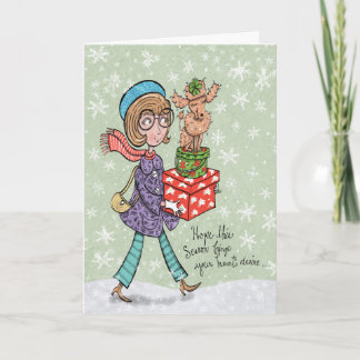 Cartão De Festividades Really Really Retro Holiday Greeting card