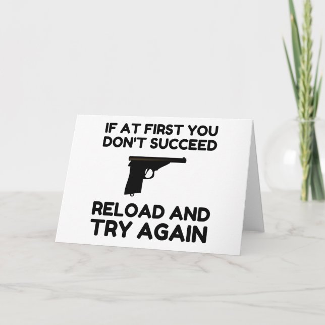 Cartão De Festividades Recarregar arma (Frente)