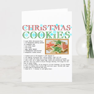 Cartão De Festividades Receita de cookies de Natal