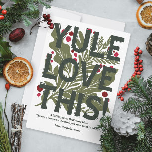Cartão De Festividades Receita moderna de tipografia gráfica ousada