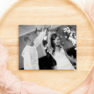 Cartão De Festividades Recém-casados Adicione uma Foto Casamento Simples