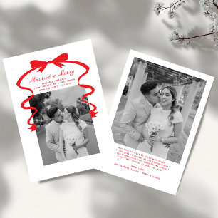 Cartão De Festividades Recém-casados de Natal casados e Arcos