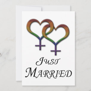 Cartão De Festividades Recém-Casados Orgulho Lésbico Design