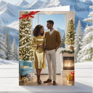 Cartão De Festividades Recém-casados, primeiro Natal