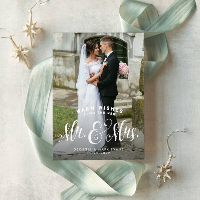 Cartão De Festividades Recém uma foto, Sr. e Sra. Natal (Criador carregado)