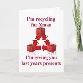 Cartão De Festividades Recycling for Xmas