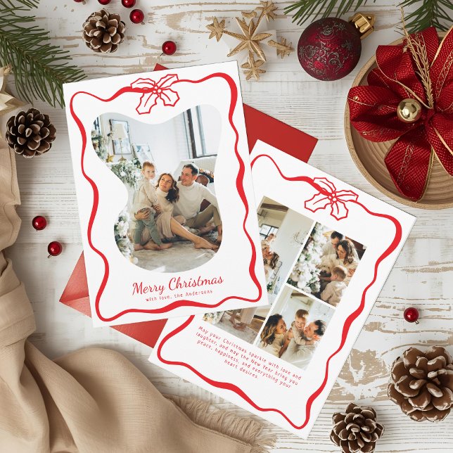 Cartão De Festividades Red 4 Fotografo Poinsettia Natal (Criador carregado)