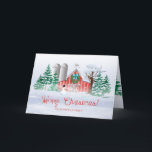 Cartão De Festividades Red Barn Christmas Wreath Snowman<br><div class="desc">O belo celeiro vermelho, com um boneco de neve e queda de neve, foi ilustrado manualmente, desenhado e protegido por direitos autorais pela renomada artista mundial ©Jacqueline Schneider. Personalize com seu nome de família no exterior e no dentro. O dentro de saudação diz: "Espero que sua temporada de férias esteja...</div>