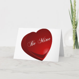 Cartão De Festividades Red Be Mine Heart