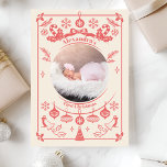 Cartão De Festividades Red Berry Baby Primeiro Natal<br><div class="desc">Celebre a sua temporada de férias inaugural com o nosso Cartão de Férias de Natal do Bebê. Este cartão de coração foi projetado para marcar a ocasião especial do primeiro Natal do seu bebê com charme e elegância. Perfeito por enviar alegria de férias para a família e amigos, este cartão...</div>