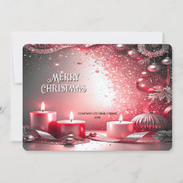 Cartão De Festividades Red Candles Decorative Holiday Card