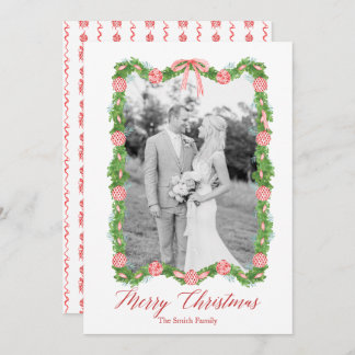 Cartão De Festividades Red Chinoiserie Ornament Garland Grandmilênio