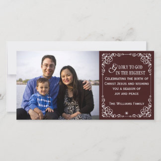 Cartão De Festividades Red Christian Vintage Christmas Photo Cards