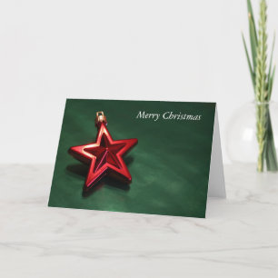 Cartão De Festividades Red Christmas Star Card