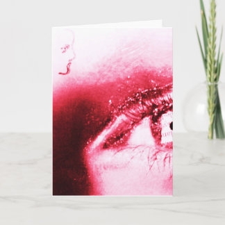Cartão De Festividades Red Eye With Girl