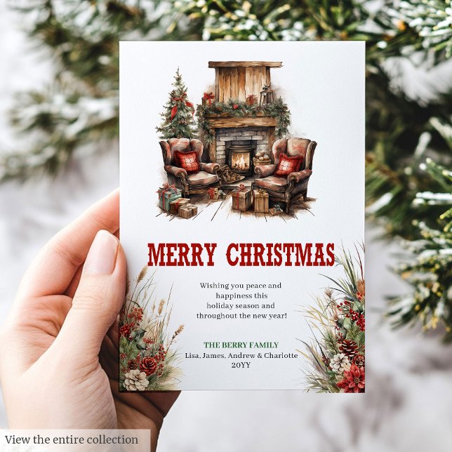 Cartão De Festividades Red green cowboy Christmas greeting card design (Red green cowboy Christmas greeting card design

)