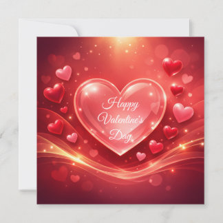 Cartão De Festividades Red Happy Valentine's Day Modern Calligraphy