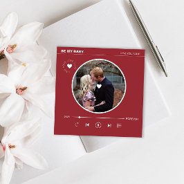 Cartão De Festividades Red Heart Forever Love Photo Dia de os namorados