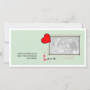 Cartão De Festividades Red Heart Love