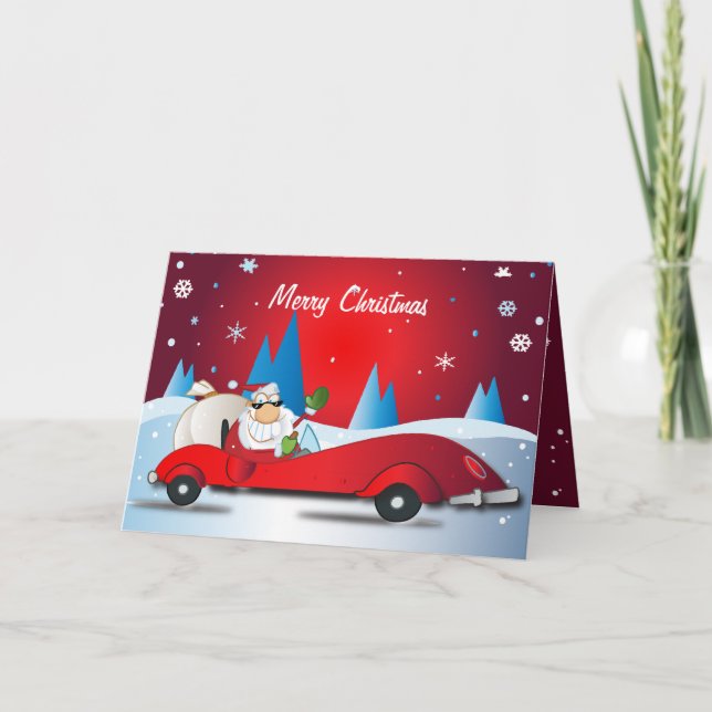 Cartão De Festividades Red Hot Santa (Frente)