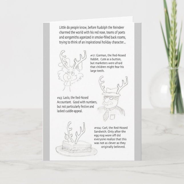 Cartão De Festividades red-Nosed Holiday (Frente)