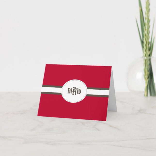 Cartão De Festividades Red Notecard (Folded) (Frente)