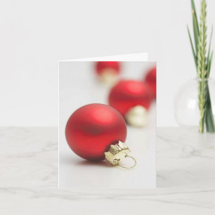 Cartão De Festividades Red Ornaments