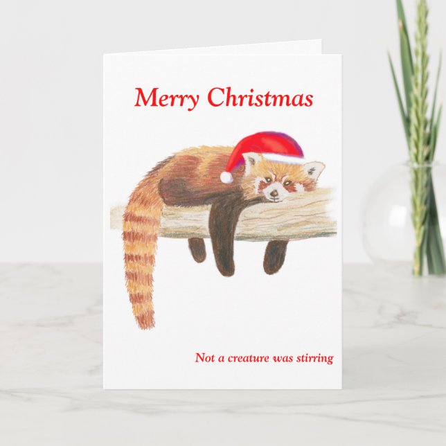 Cartão De Festividades Red Panda Christmas card (Frente)