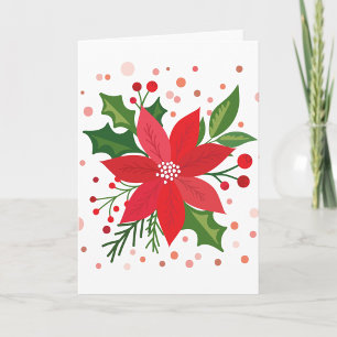 Cartão De Festividades Red Poinsettia