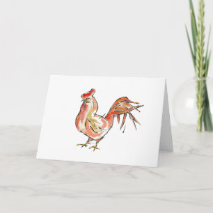 Cartão De Festividades Red Rooster symbol of 2017