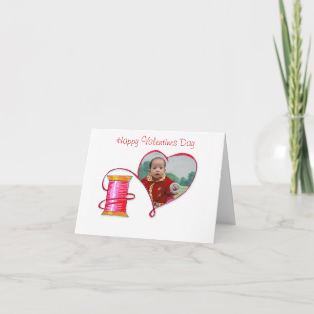 Cartão De Festividades Red Thread Valentine's note card (Frente)