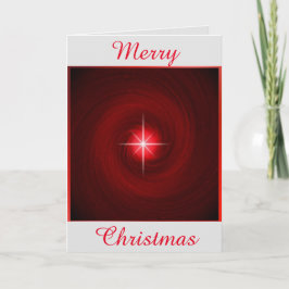 Cartão De Festividades Red Vortex with Star Christmas Greeting Card