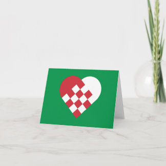 Cartão De Festividades Red White Danish Heart