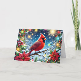Cartão De Festividades Red Winter Cardinal Christmas