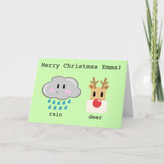 Cartão De Festividades Refeições de natal bonitinhas personalizadas
