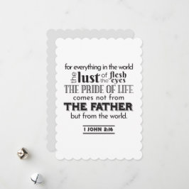 Cartão De Festividades Reflexão Espiritual Art - 1 John 2:16