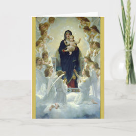 Cartão De Festividades Regina Angelorum... Bouguereau 1900