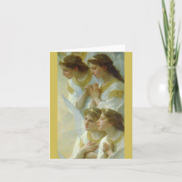 Cartão De Festividades Regina Angelorum, Bouguereau 1900, detalhe Angels